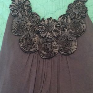 Grey ‘bubble dress’ with flower detail